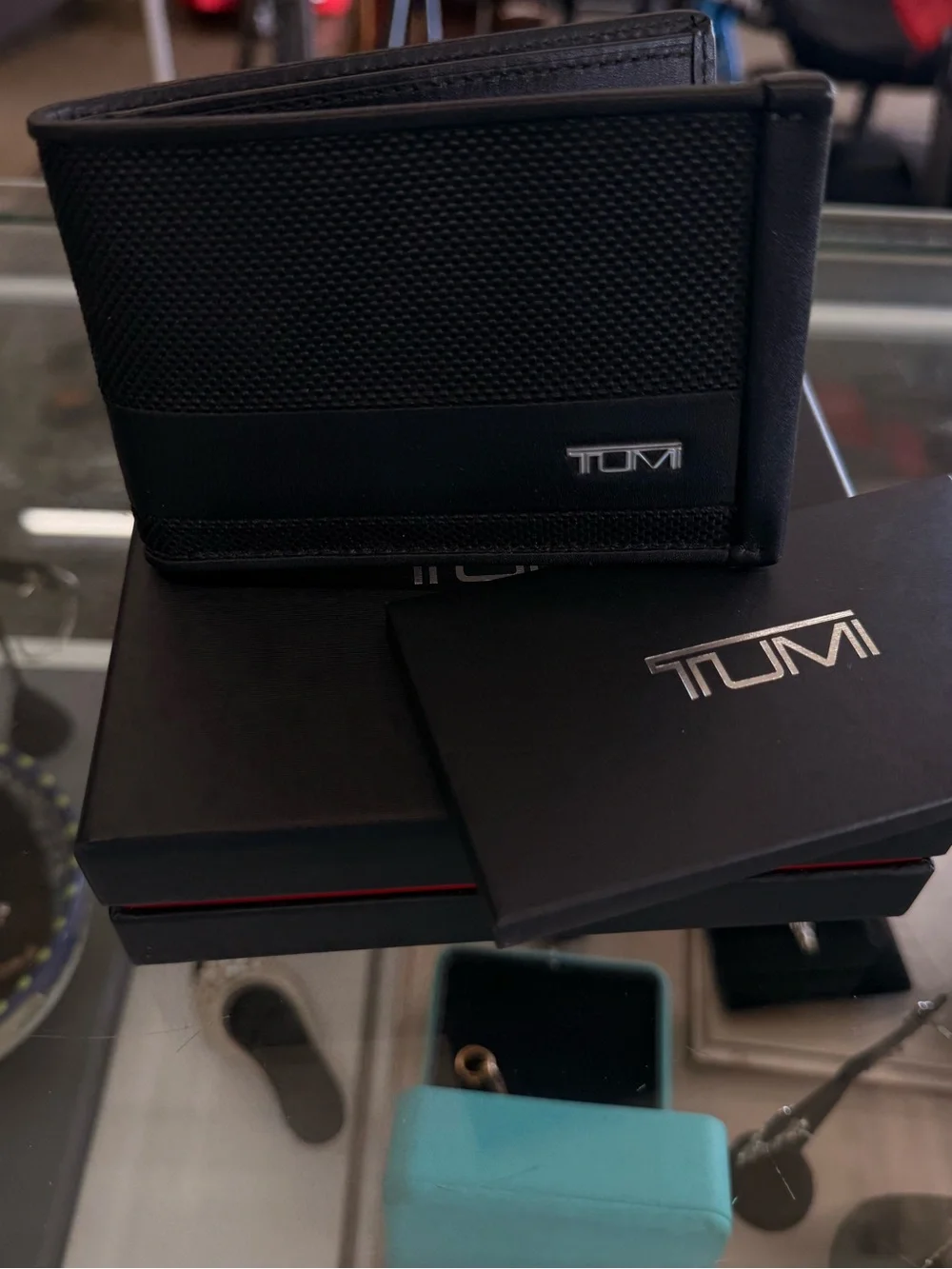 Tumi Black Alpha Slim Single Billfold Wallet